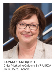 Equipment Finance article with Jayma Sandquist - Chief Marketing Officer & SVP US/CA - John Deere Financial
