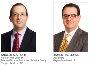 Photos of Angelo A. Stio, III and James H.S. Levine of Pepper Hamilton LLP