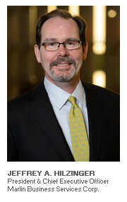 Photo of Jeffrey A. Hilzinger - President & Chief Executive Officer - Marlin Business Services Corp