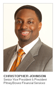 Photo of Christopher Johnson, Senior Vice President and President, Pitney Bowes Financial Services