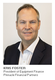 Equipment Finance article with Kris Foster - President of Equipment Finance - Pinnacle Financial Partners