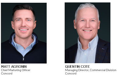 Photos of Matt Agronin and Quentin Cote of Concord discussing Equipment Finance Advisor