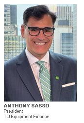 Equipment Finance article with Anthony Sasso, President, TD Equipment Finance