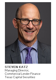 Equipment Finance Advisor article with Steven Katz - Managing Director, Commercial Lender Finance - Texas Capital Securities